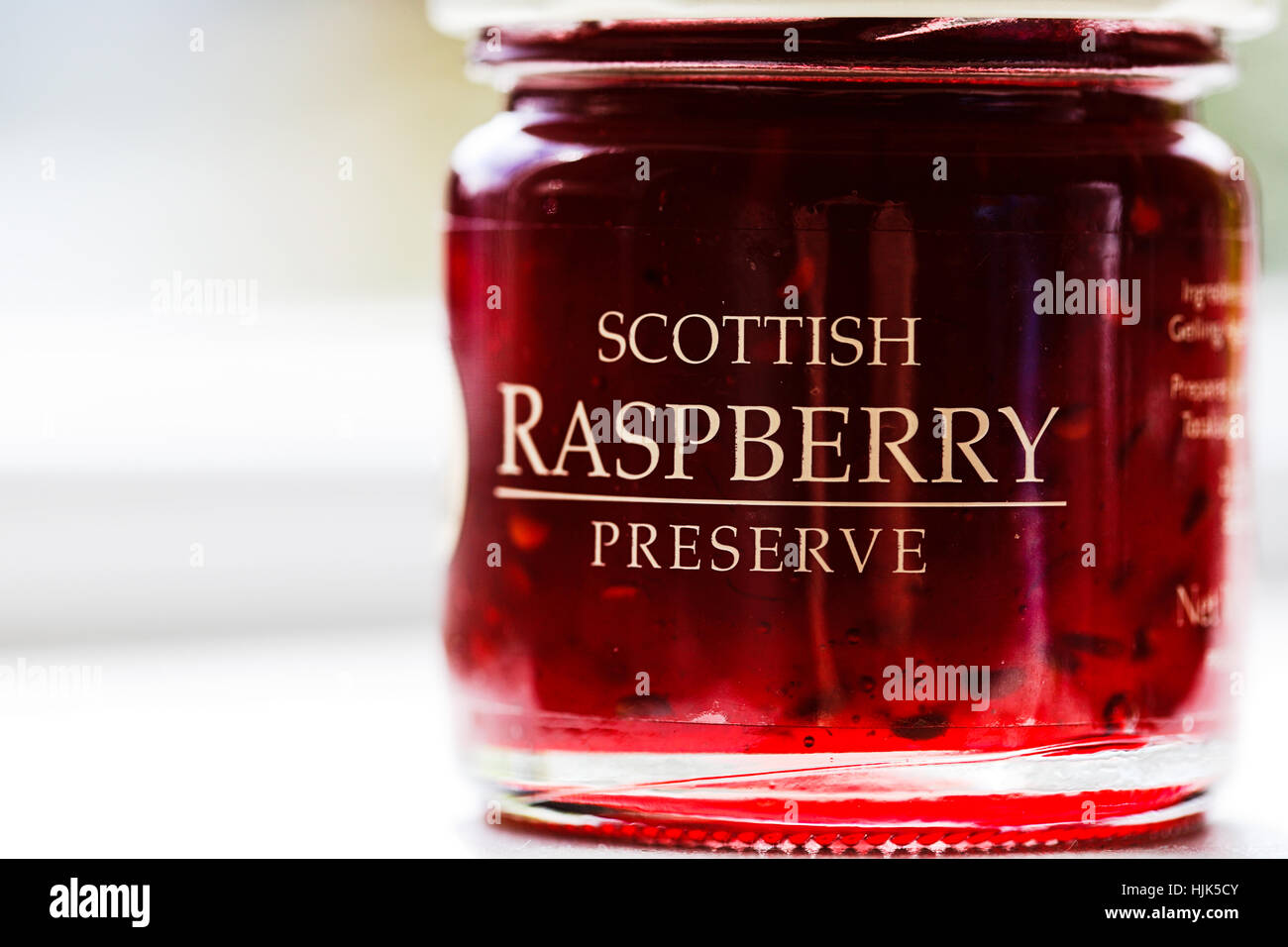 Local Scottish raspberry Jam produce Stock Photo Alamy