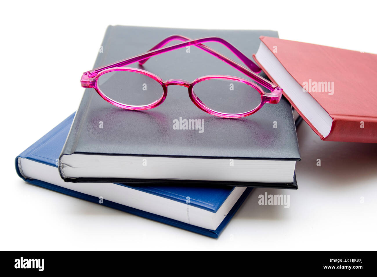 glasses with notebook Stock Photo