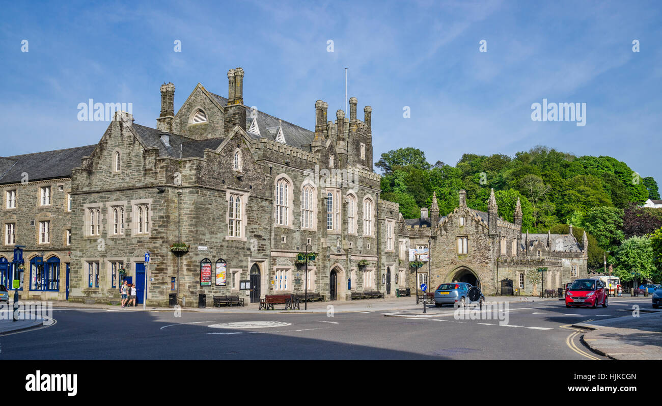 Great Britain, South West England, West Devon, Tavistock, Town Hall at Bedford Square Stock Photo