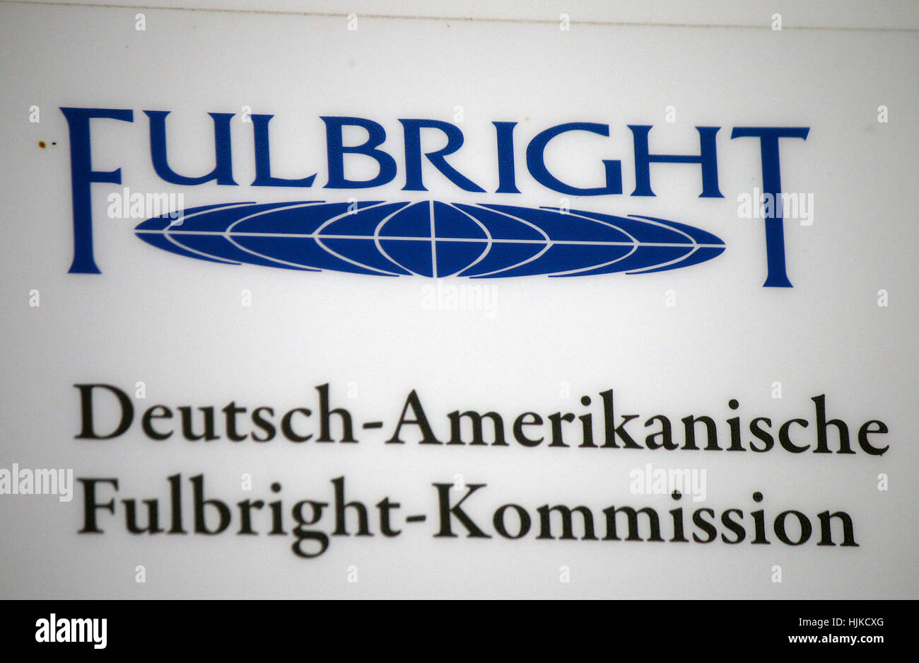 das Logo der Marke 'Fulbright Kommission', Berlin. Stock Photo