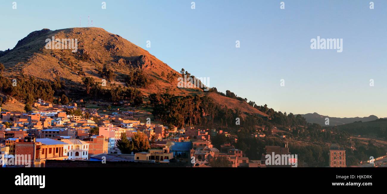 travel, buildings, city, town, hill, mountains, sunset, tourism, beach, Stock Photo