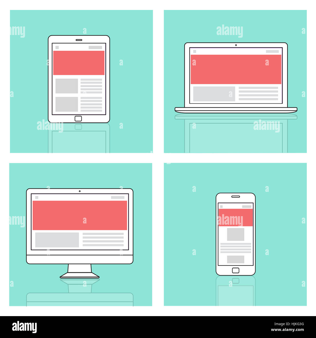 Web Design Template Copy Space Concept Stock Photo - Alamy