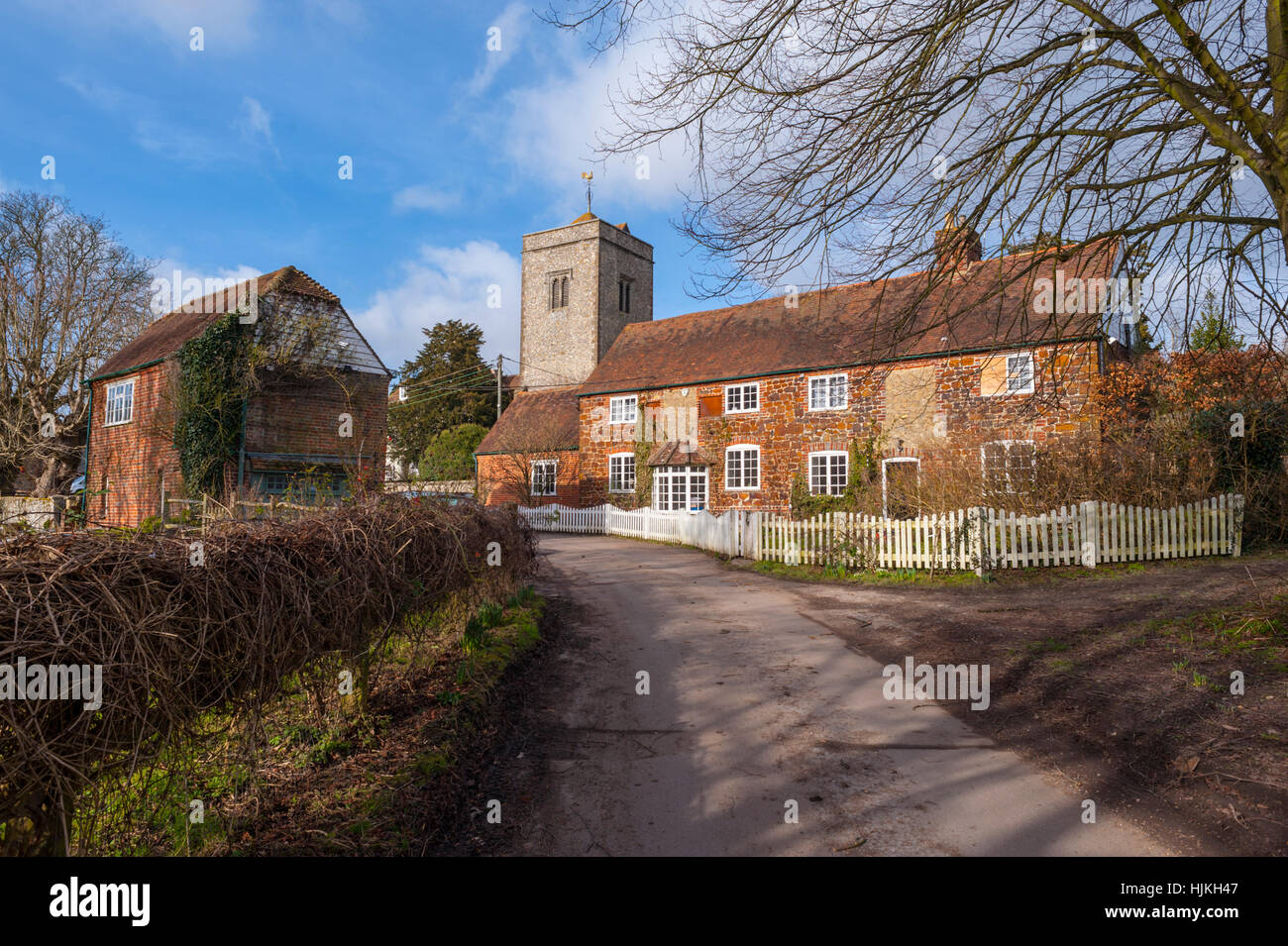 St Peter & St Paul church at the small hamlet of Trottiscliffe, West Malling ME19 Stock Photo