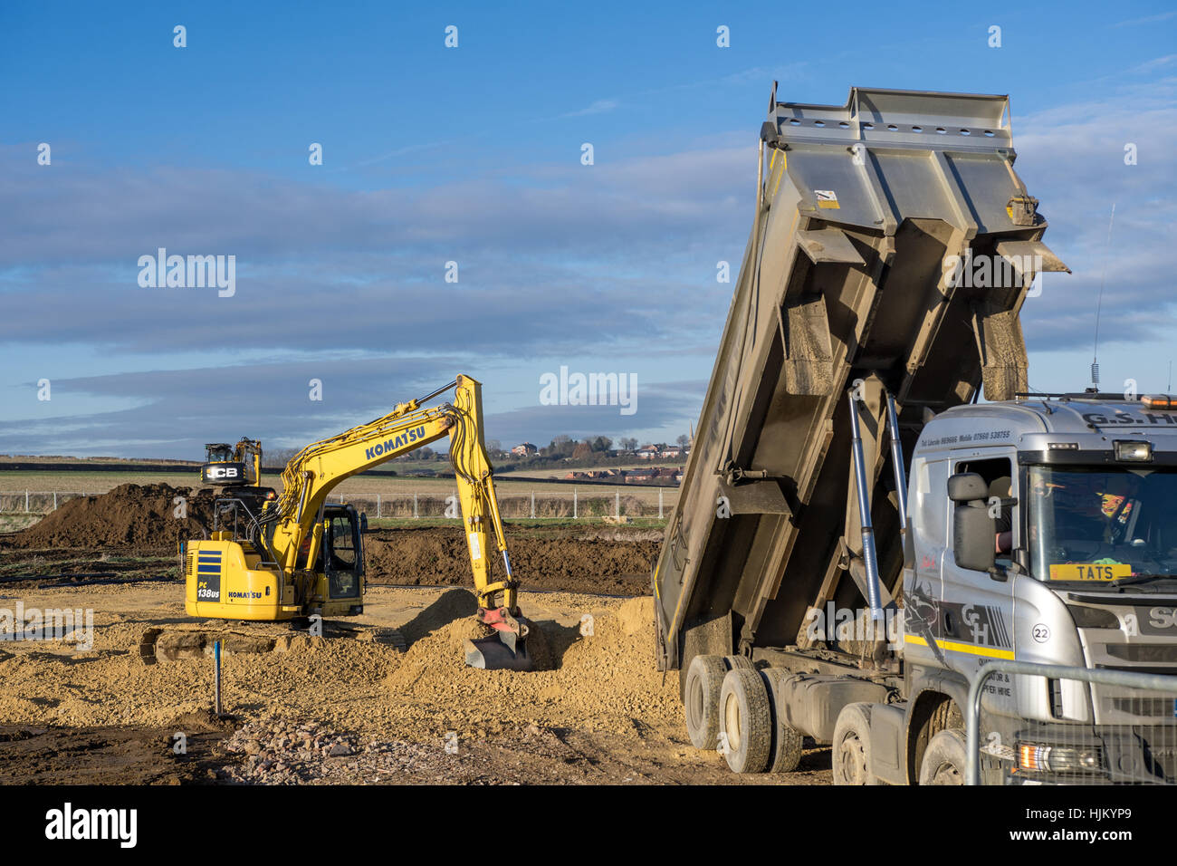 Ground Preparation for Residential Property construction Stock Photo