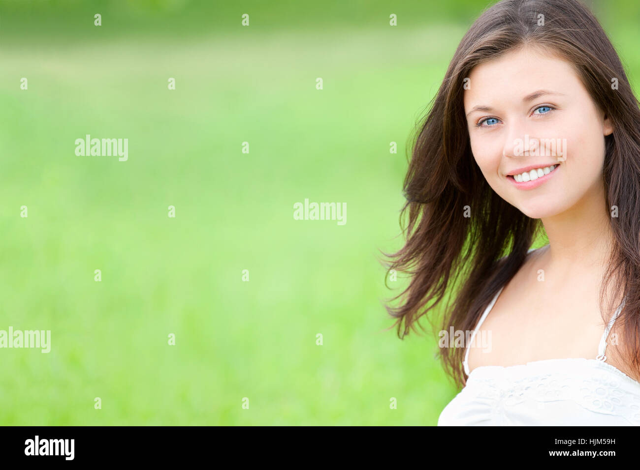 portrait of a pretty young woman in summer,close-up Stock Photo - Alamy
