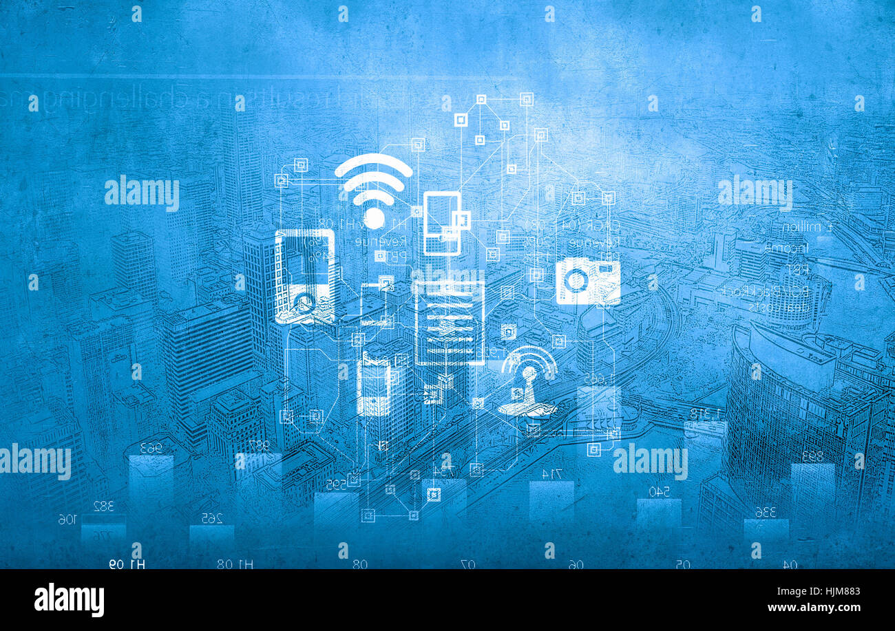 Abstract theme of modern computer network concept Stock Photo - Alamy
