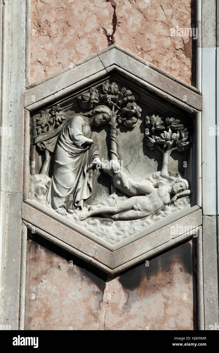 sculpture, tuscany, relief, style of construction, architecture, architectural Stock Photo