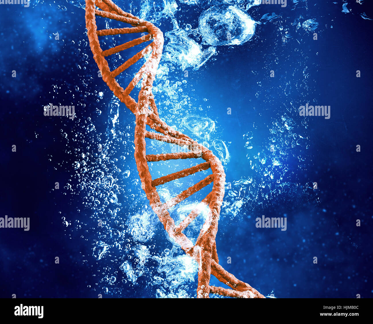 Abstract blue dna molecule hi-res stock photography and images - Alamy