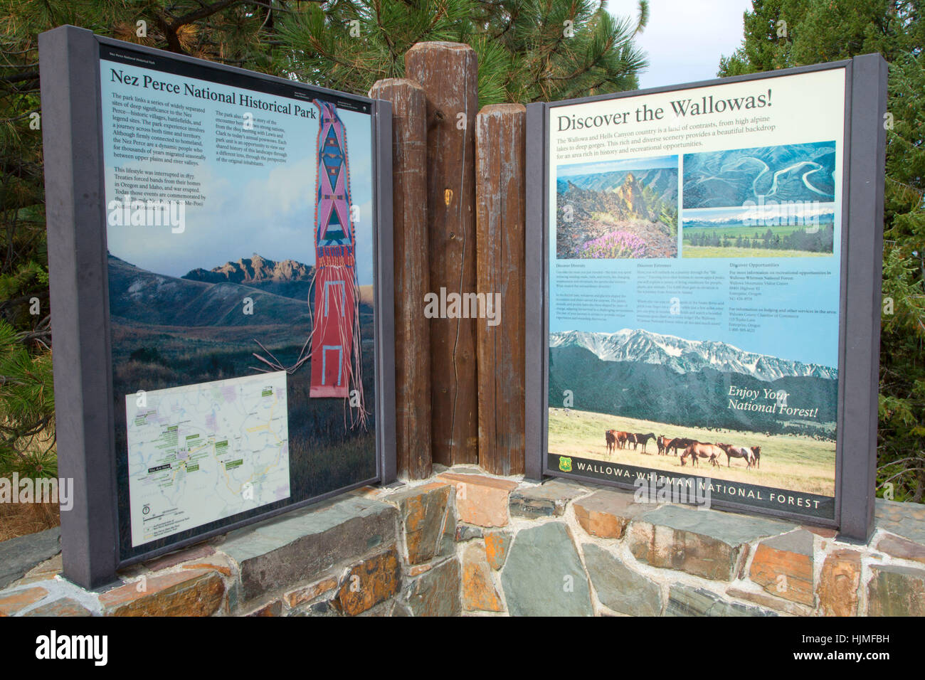 Joseph Canyon Viewpoint, Wallowa-Whitman National Forest, Nez Perce National Historical Park, Oregon Stock Photo