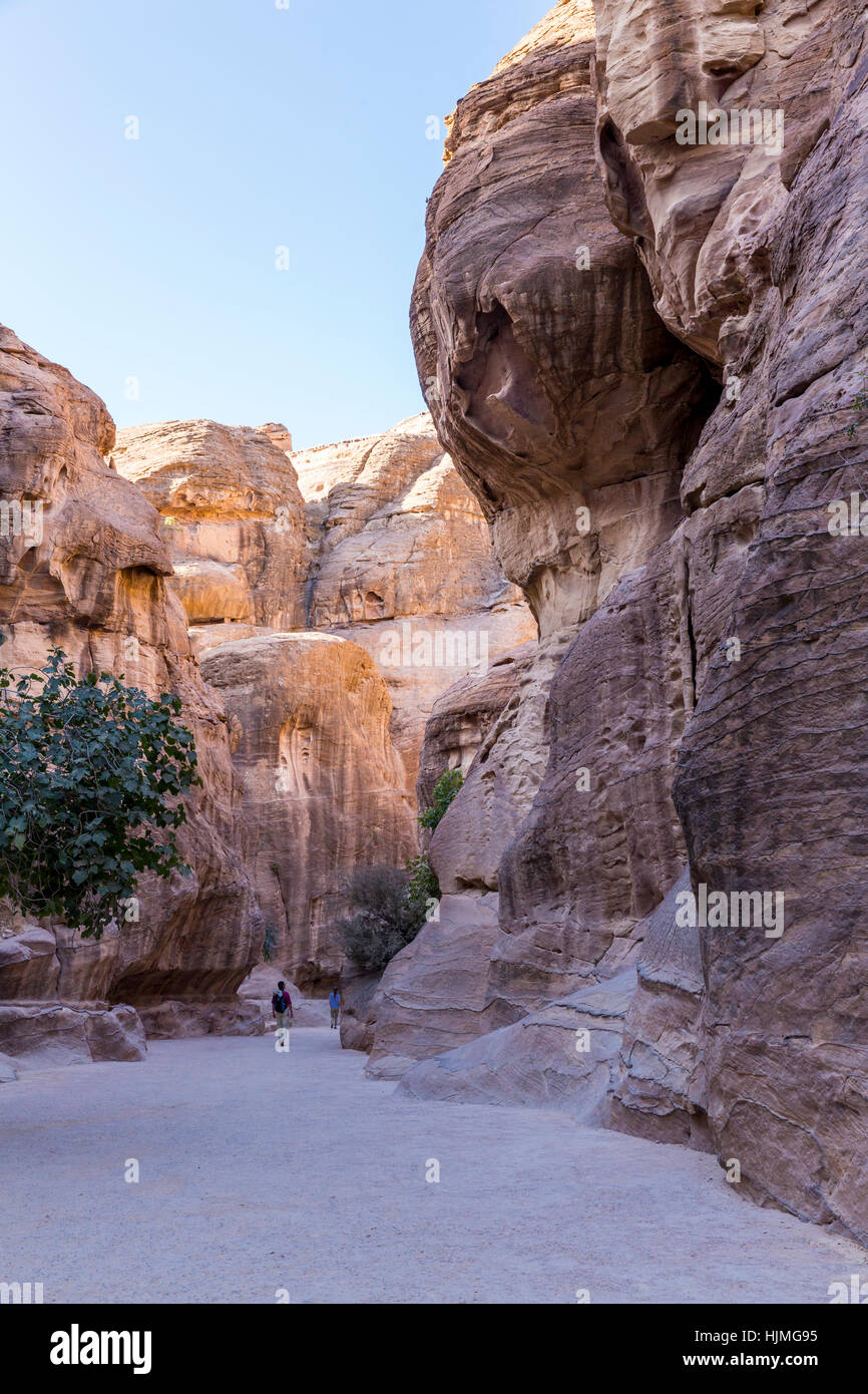 Jordan, Petra, The Siq, Entrance to the rock-cut city Stock Photo