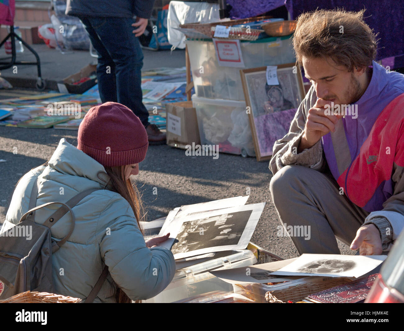 Upper Gardner Street Market in Brighton Stock Photo Alamy