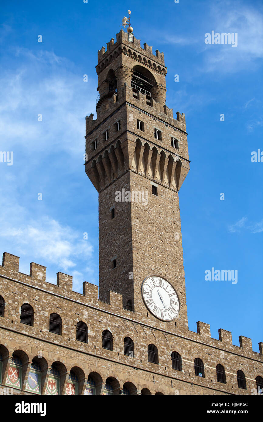 tuscany, florence, tower, travel, statue, dome, sculpture, door, clock, Stock Photo