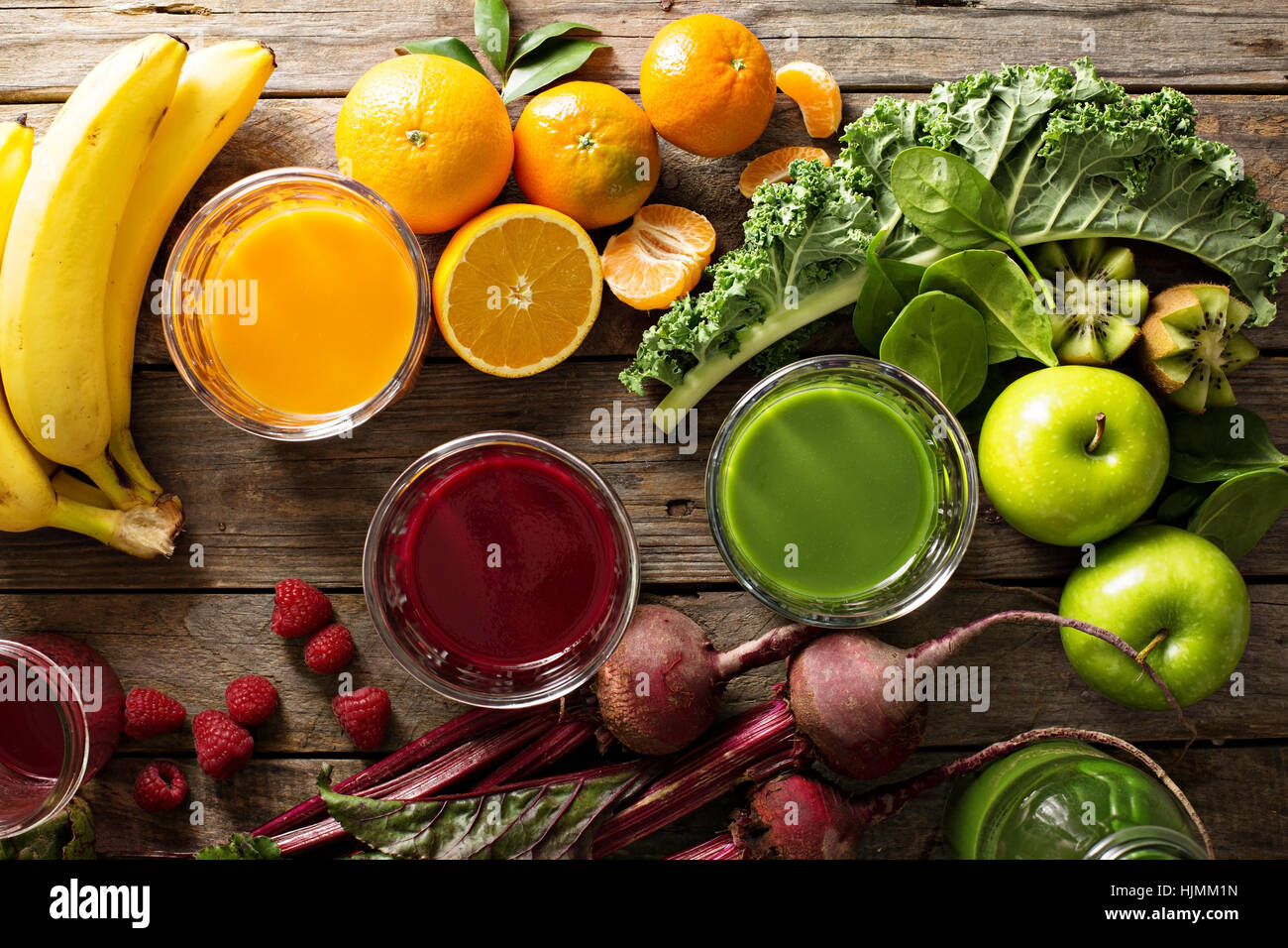 Variety of fresh vegetable and fruit juices Stock Photo Alamy
