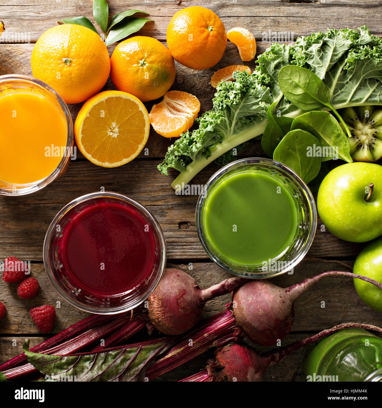 Variety of fresh vegetable and fruit juices Stock Photo Alamy