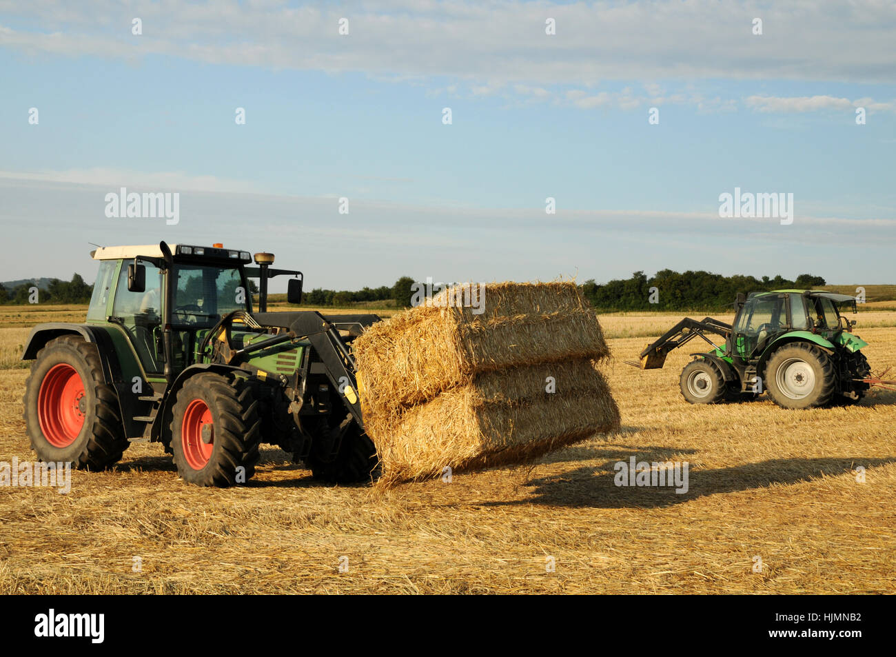 agriculture, farming, straw ball, tractor, tractors, harvest, agriculture, Stock Photo