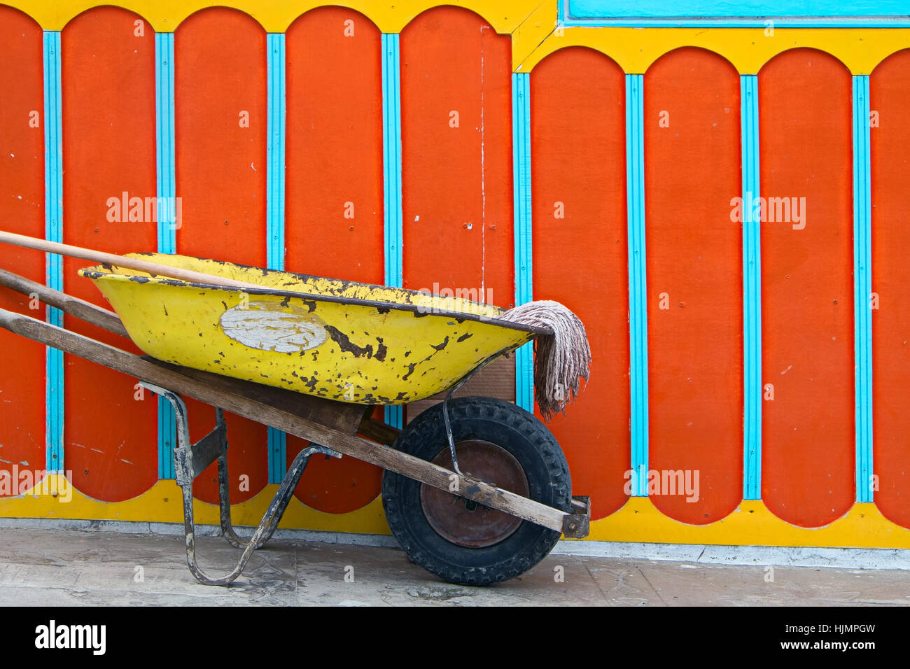 Wheelbarrow in Salento (Quindío, Coffee Region), Colombia Stock Photo