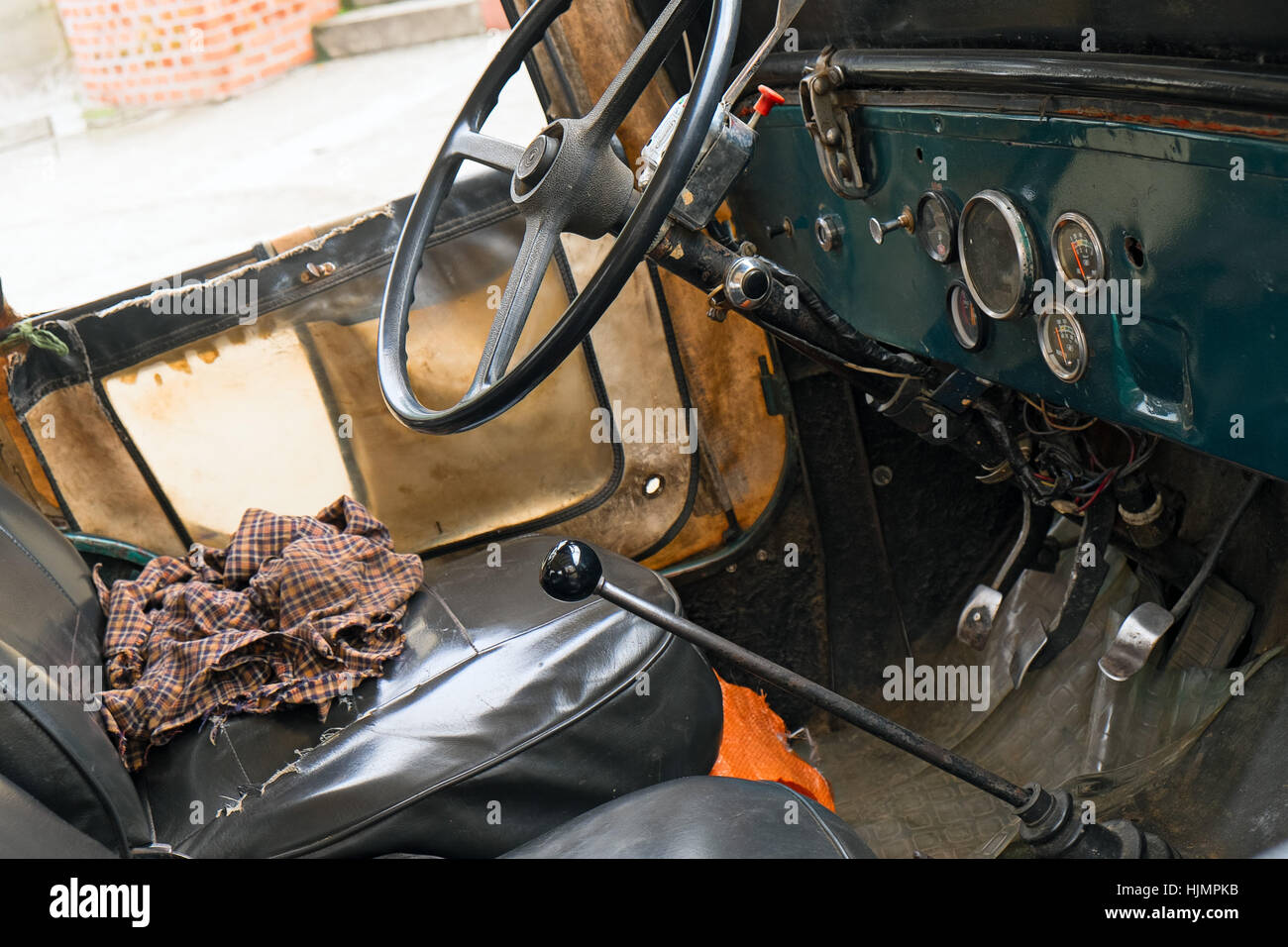 Jeep Willys, typical transport system in Colombian Coffee Region Stock Photo