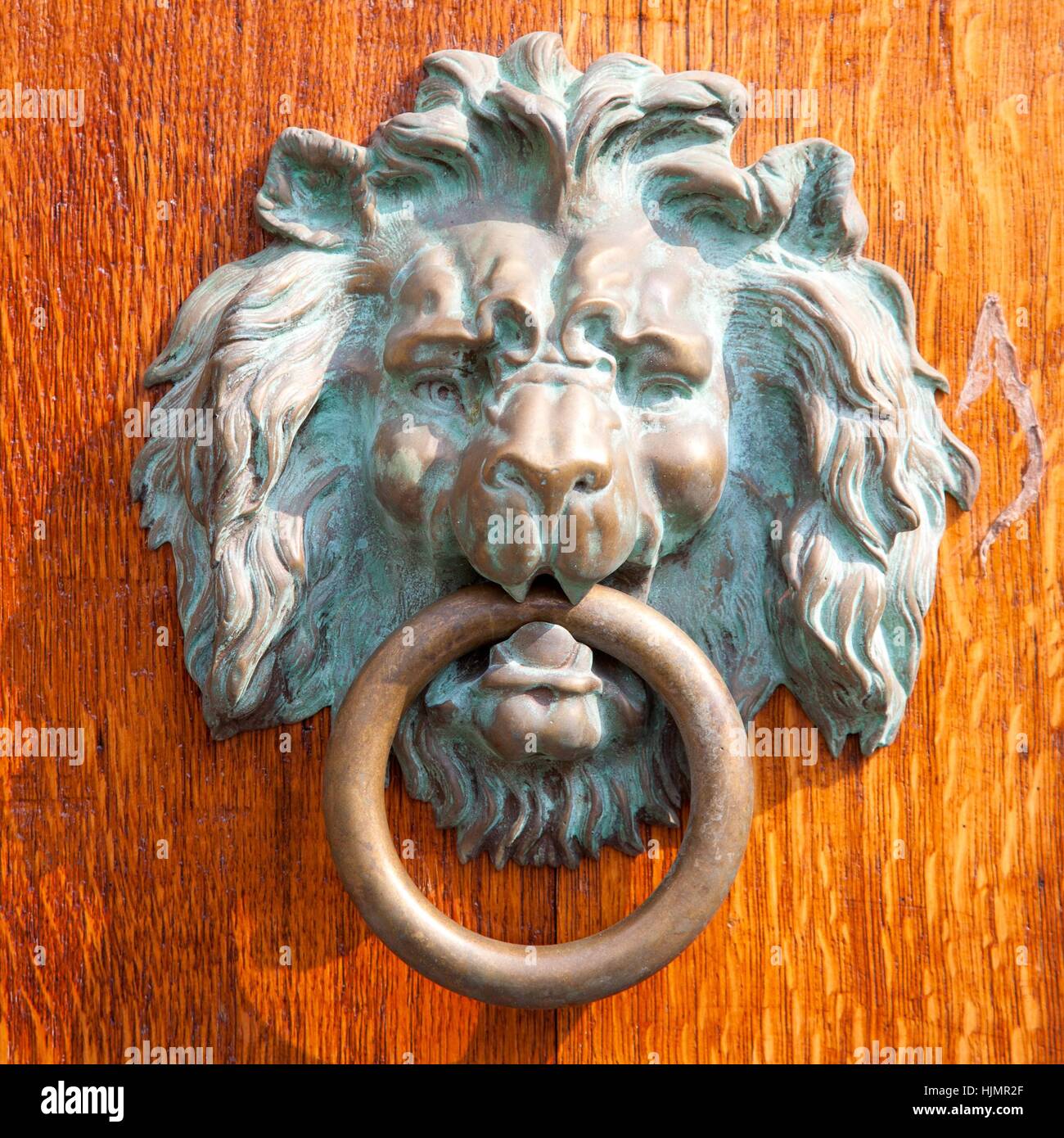 Lions Head Door Knocker Access Stock Photos Lions Head