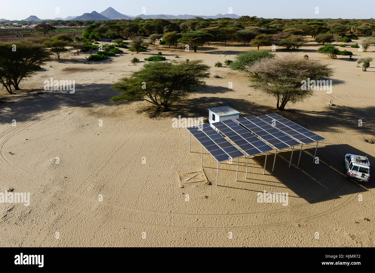KENYA, Lodwar, 65 accres NAPUU drip irrigation scheme by the county government, the water is