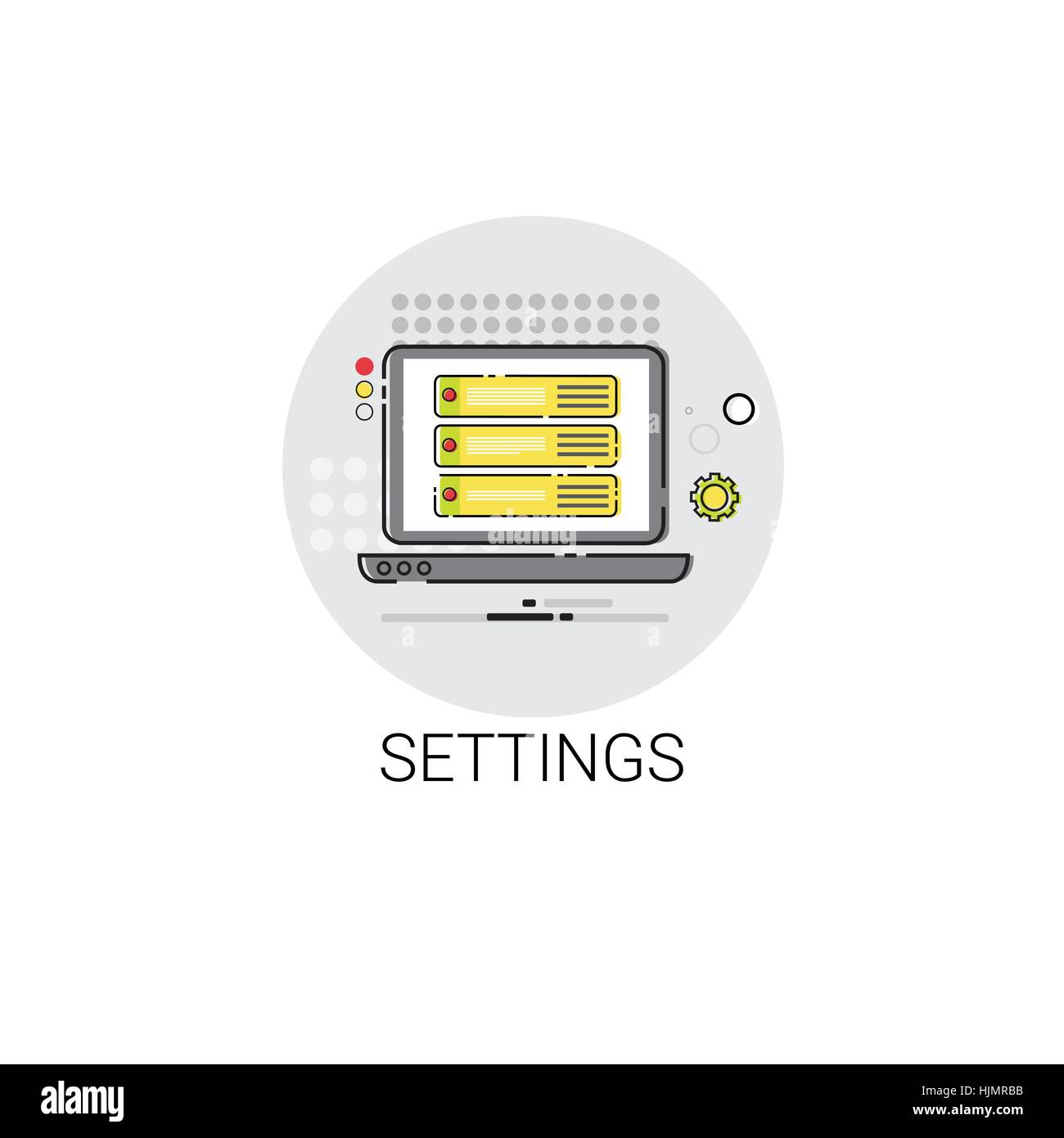 Settings computer technical service icon hi-res stock photography and ...