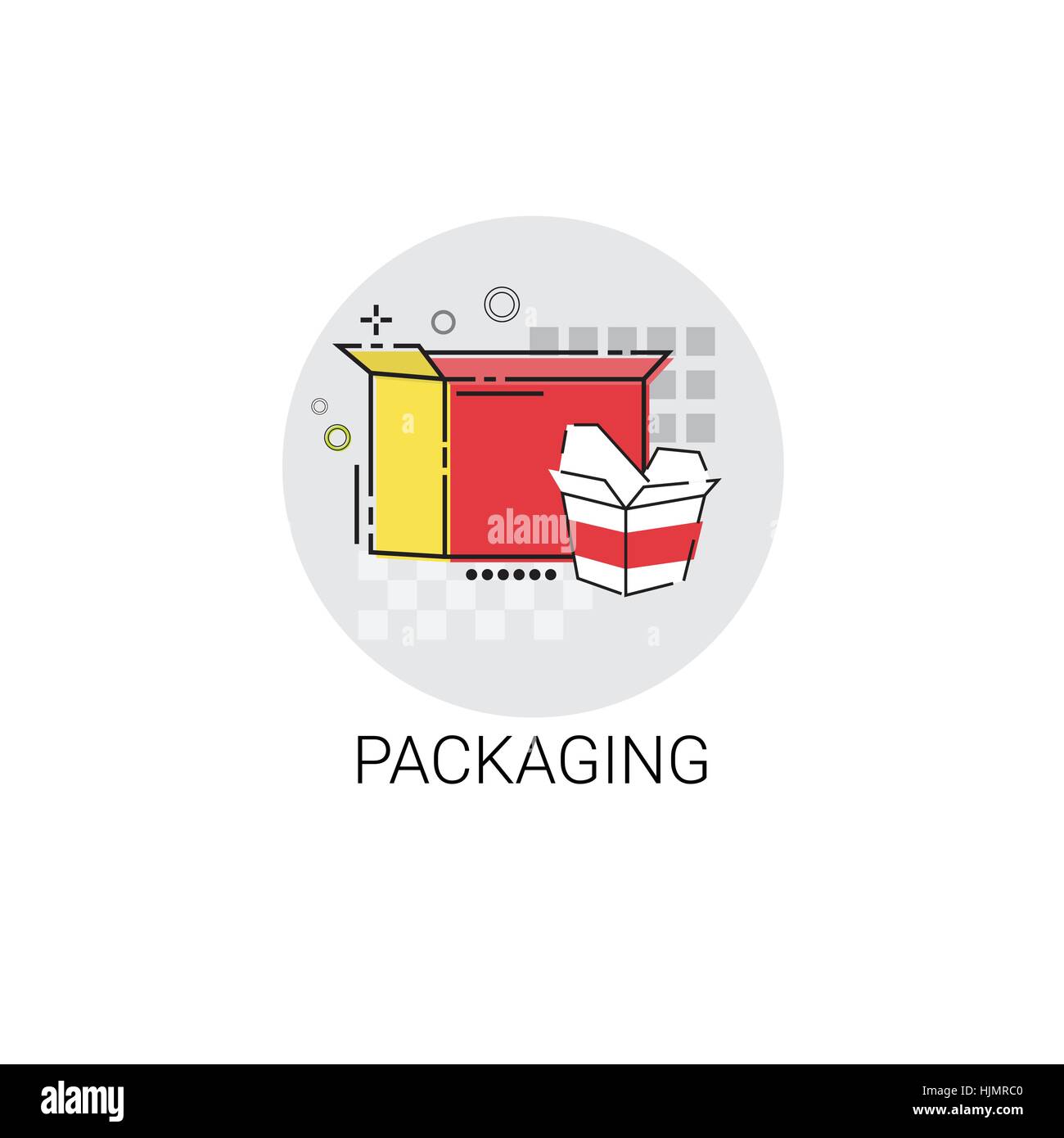 Packaging Materials Industry Production Icon Stock Vector