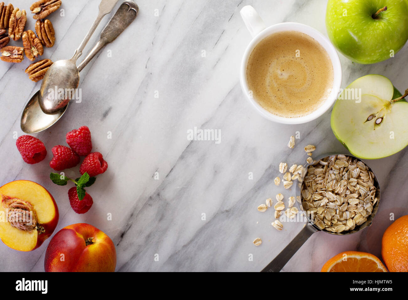Healthy breakfast ingredients Stock Photo - Alamy