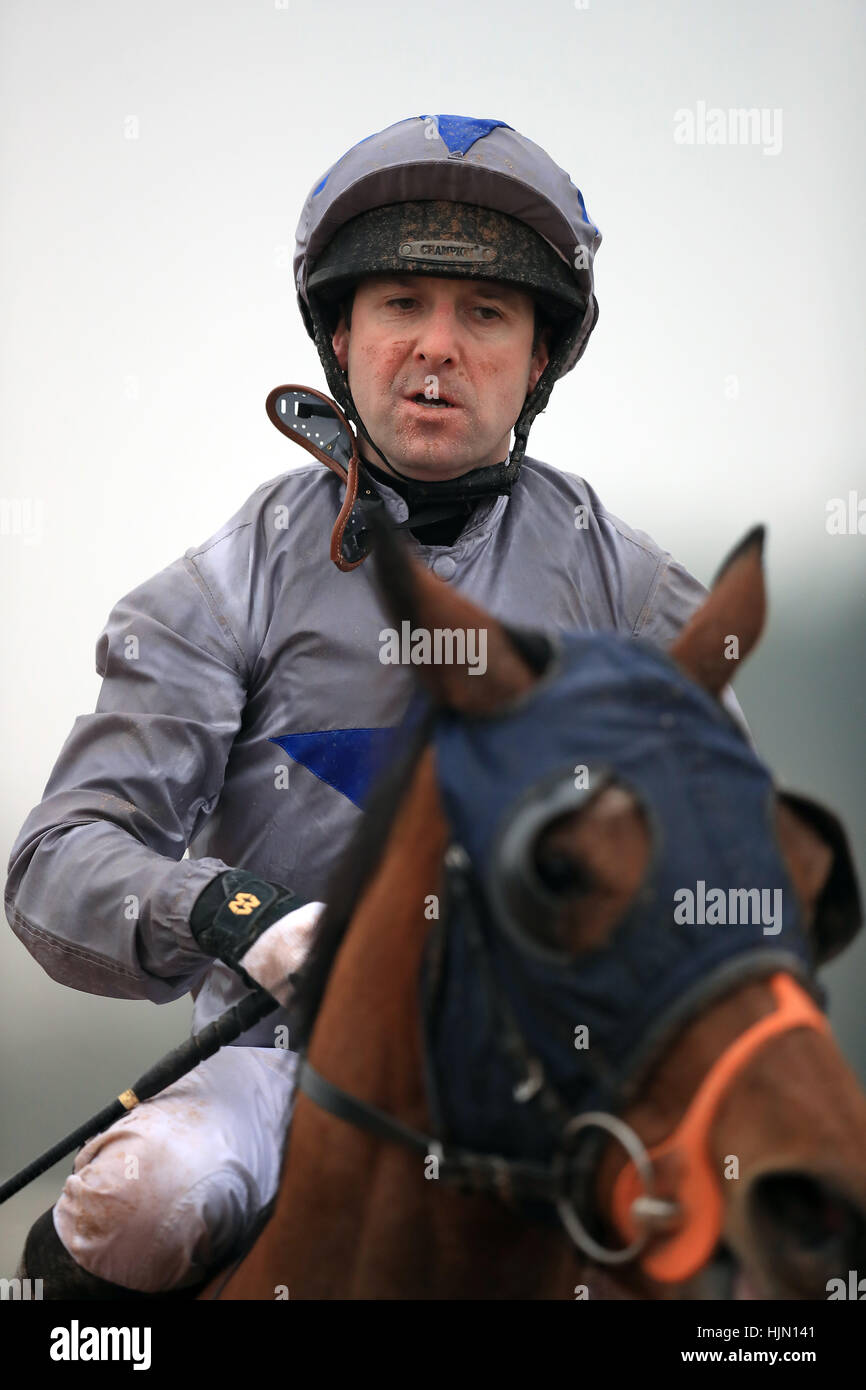 Jockey Robert Winston after his ride on Sophisticated Heir in the Betway Handicap Stock Photo