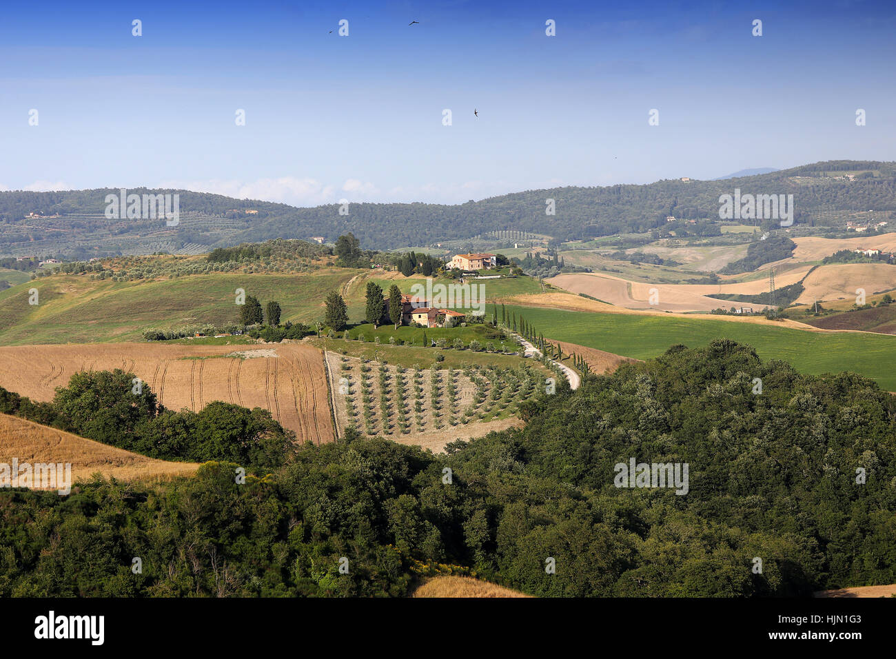 scenic landscapes of Crete Senesi, siena, tuscany, italy Stock Photo