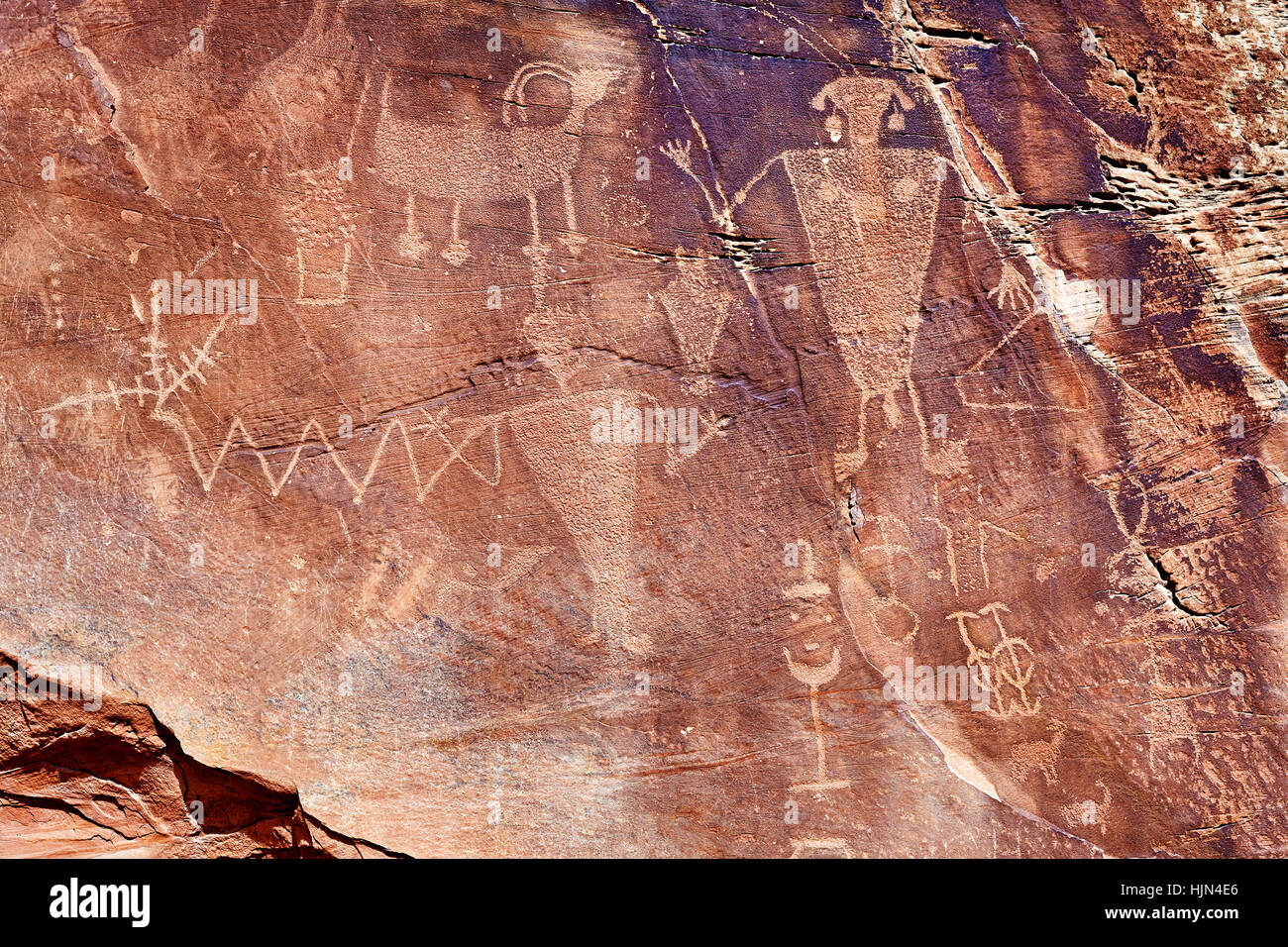 Petroglyphs in Dinosaur National Monument, Utah, USA. Stock Photo