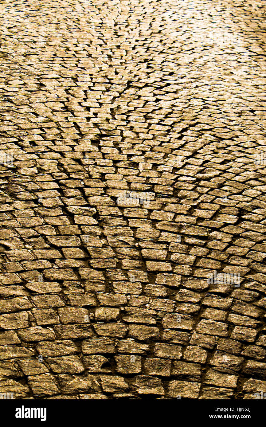 texture background of a cobblestone paved street Stock Photo