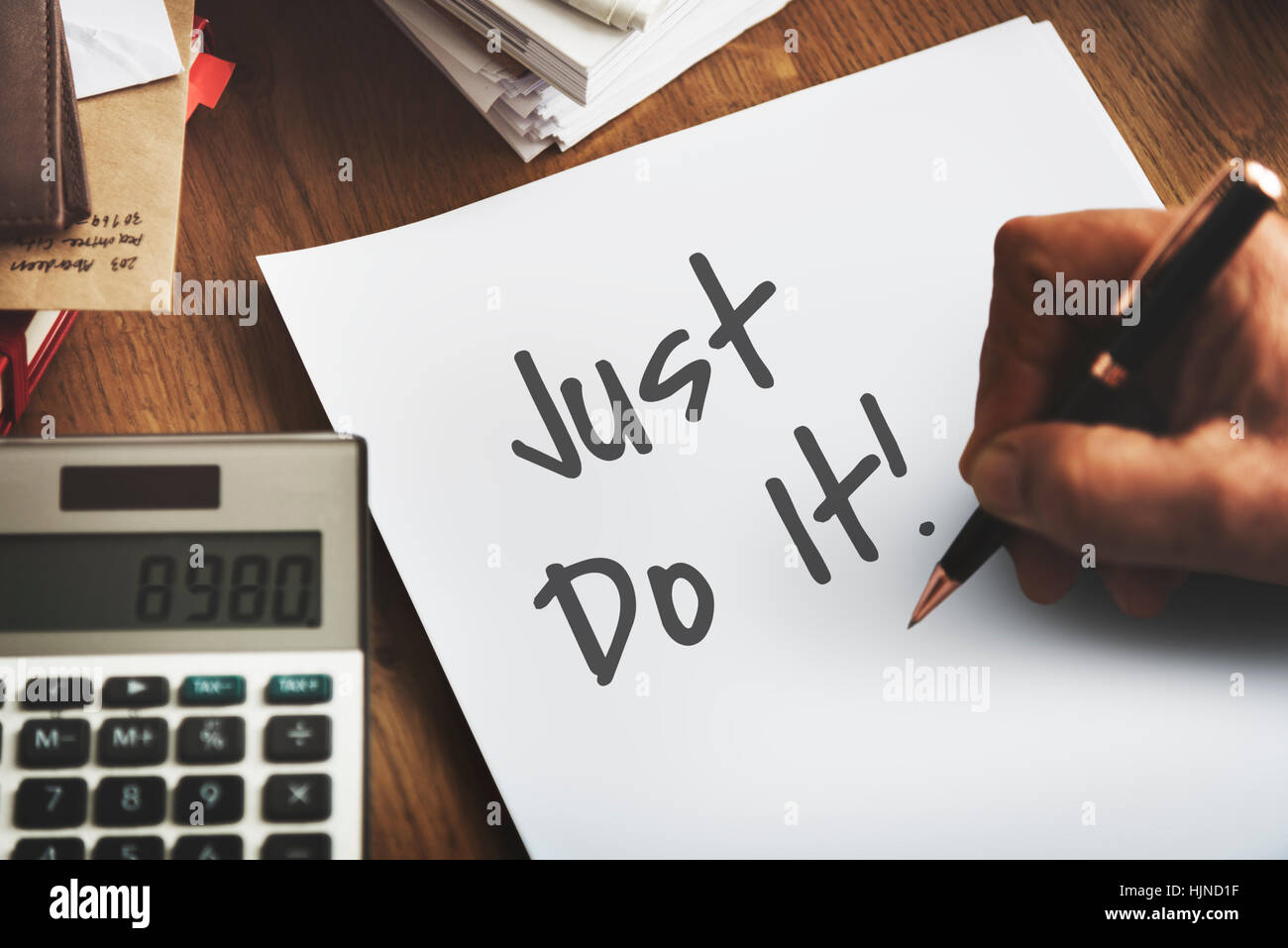 Just Do It Plan Motivate Concept Stock Photo - Alamy