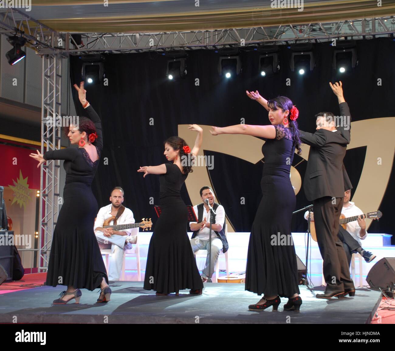 Spanish Flamenco Dancer at the Kentpark Shopping Mall's Ankara Shopping Fest stage. Stock Photo