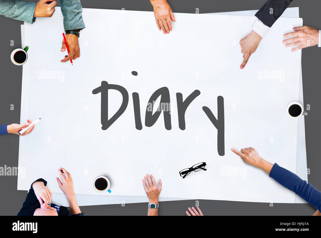 Diary Daily Record Journal Daybook Memoir Concept Stock Photo Alamy