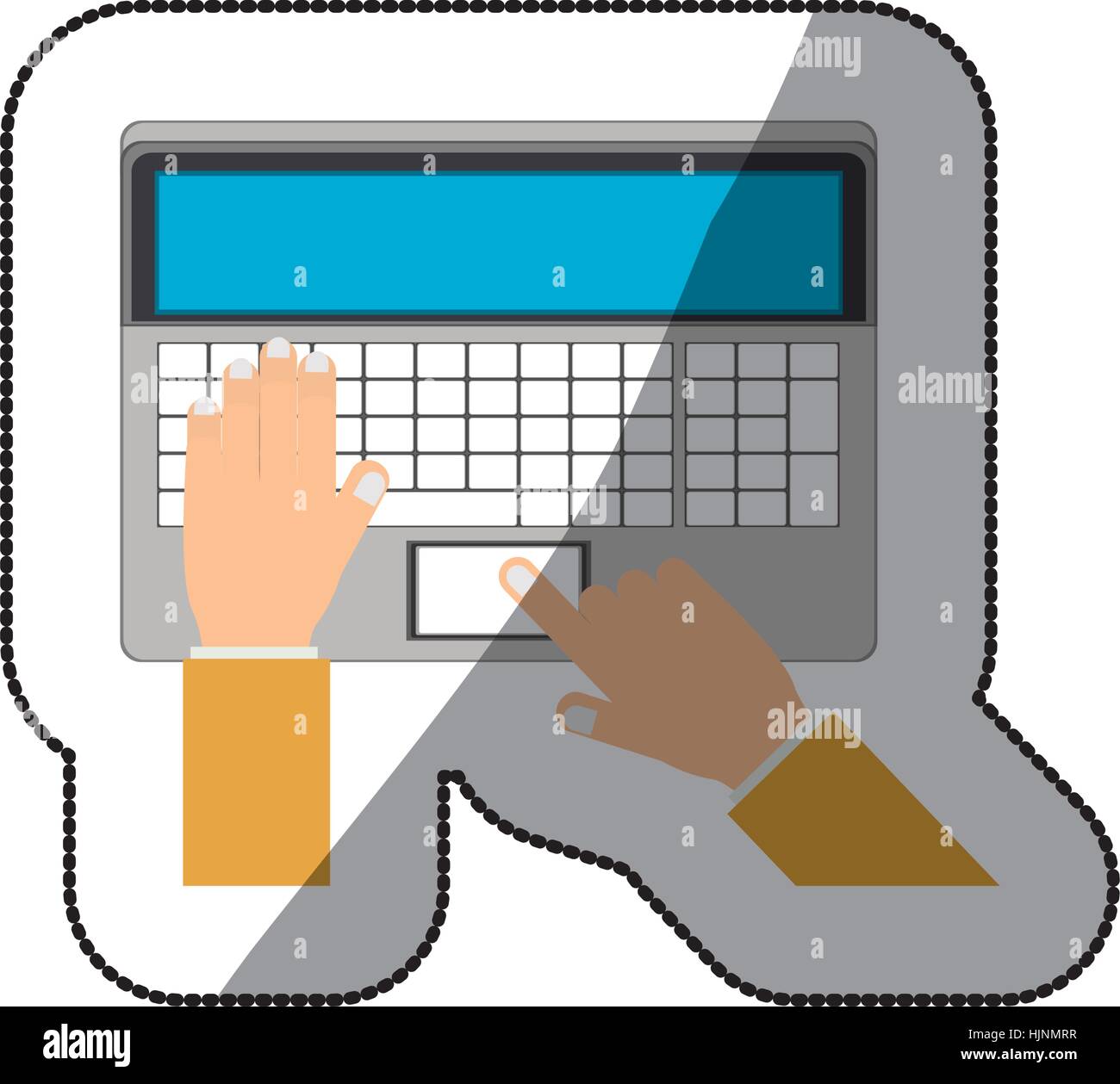 Working with laptop icon vector illustration graphic design Stock ...