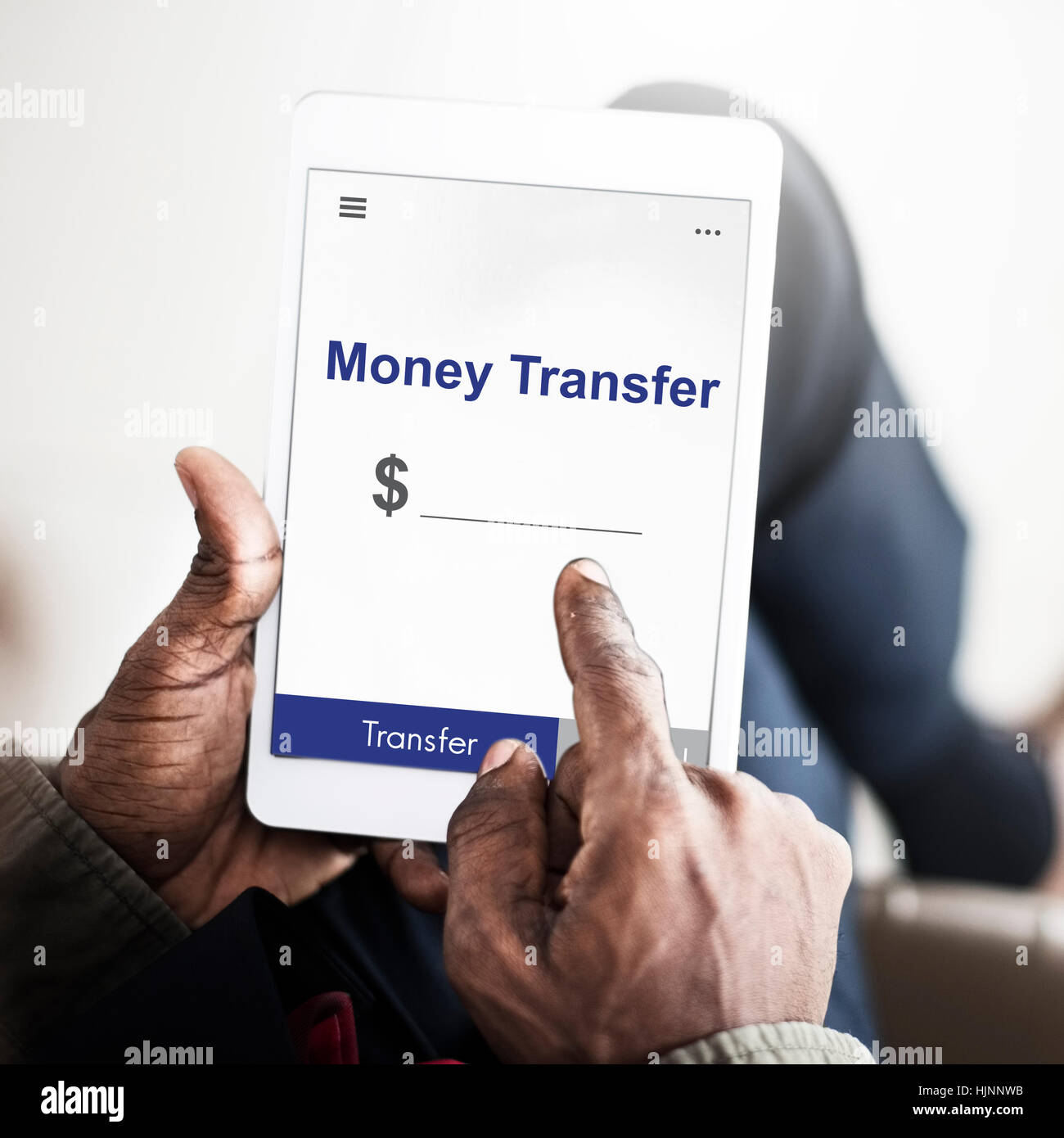 Online Money Transfer Interface Concept Stock Photo - Alamy