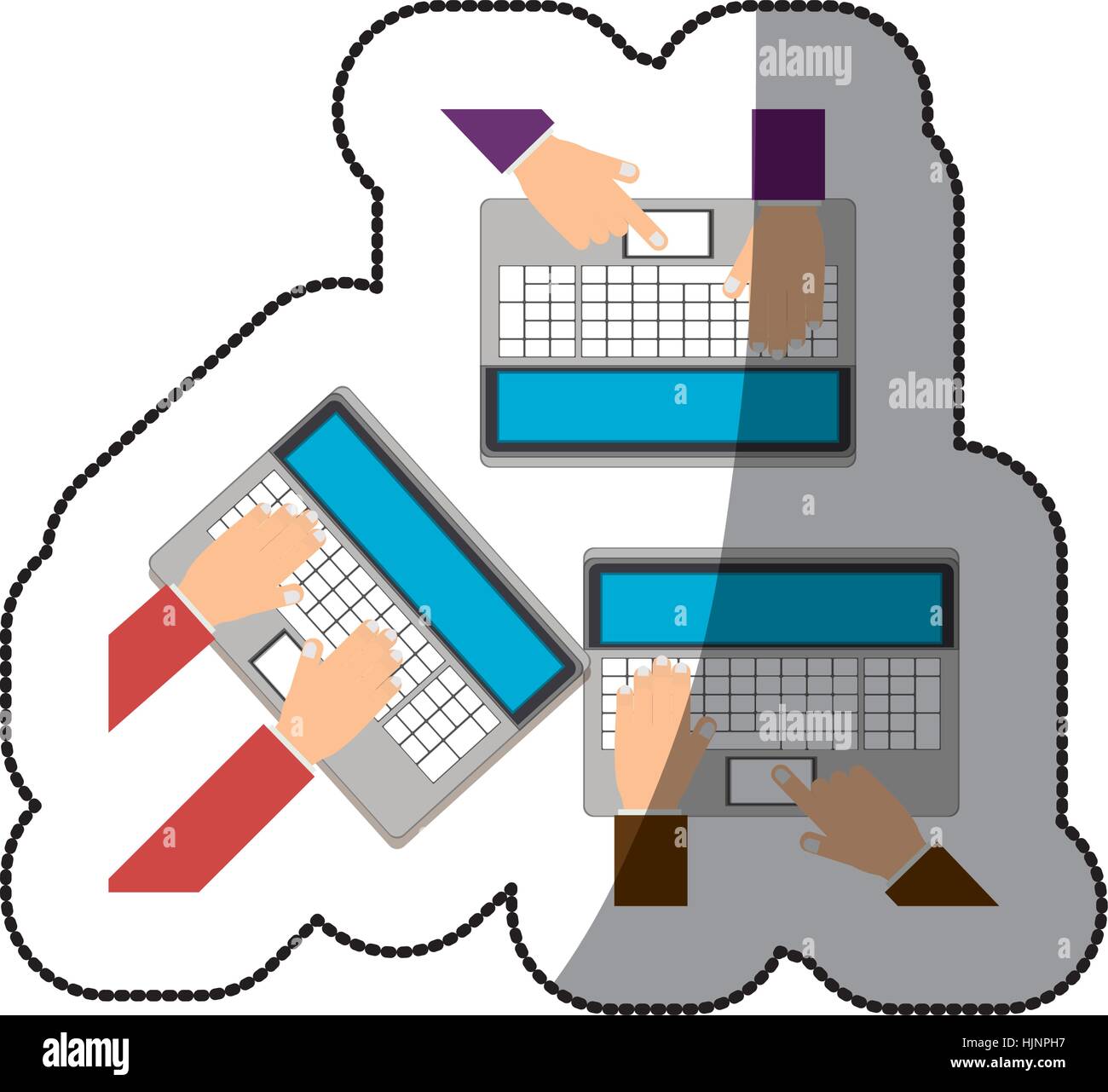 Work and technology concept icon vector illustration graphic design ...