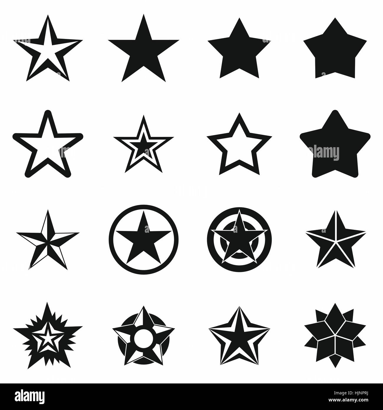 Star icons set in simple style for any design Stock Vector Image & Art ...