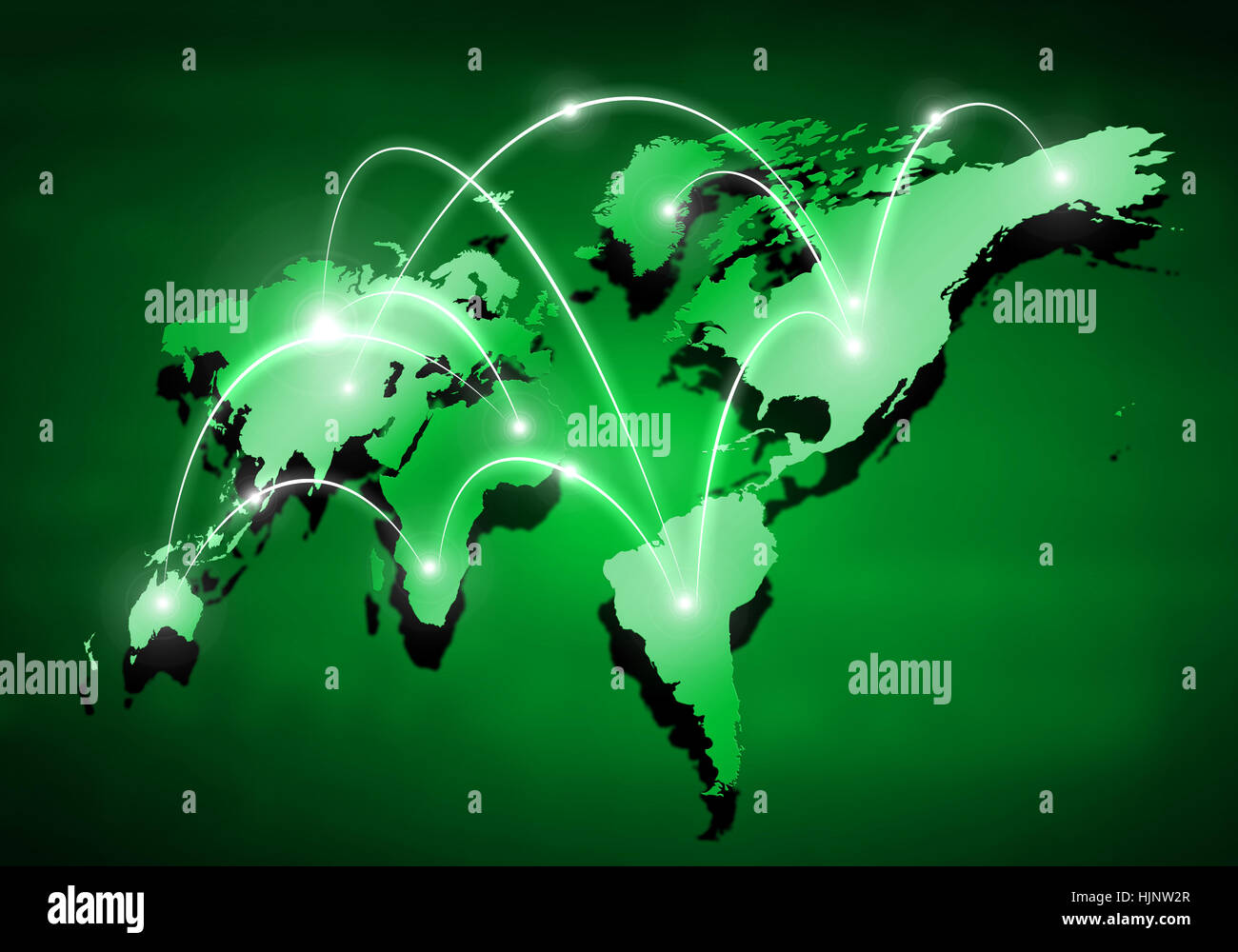 Background digital image of world map with connection lines Stock Photo ...
