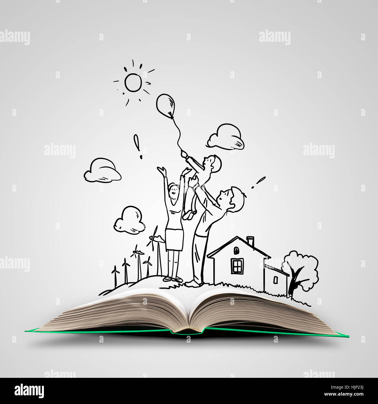 Line drawn collage hi-res stock photography and images - Alamy