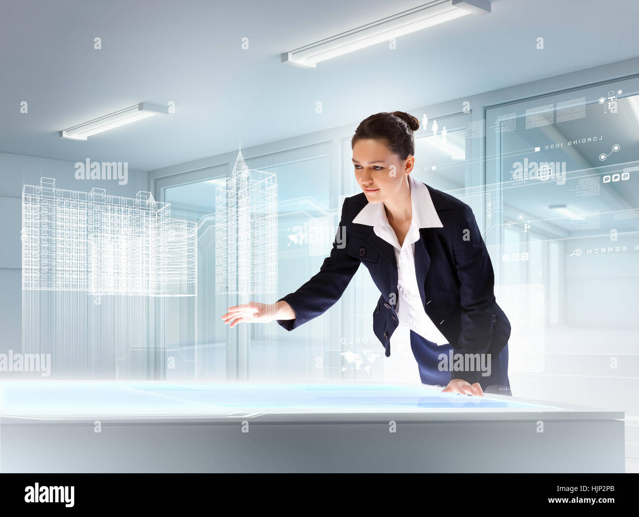 Human hand clicking button hi-res stock photography and images - Alamy