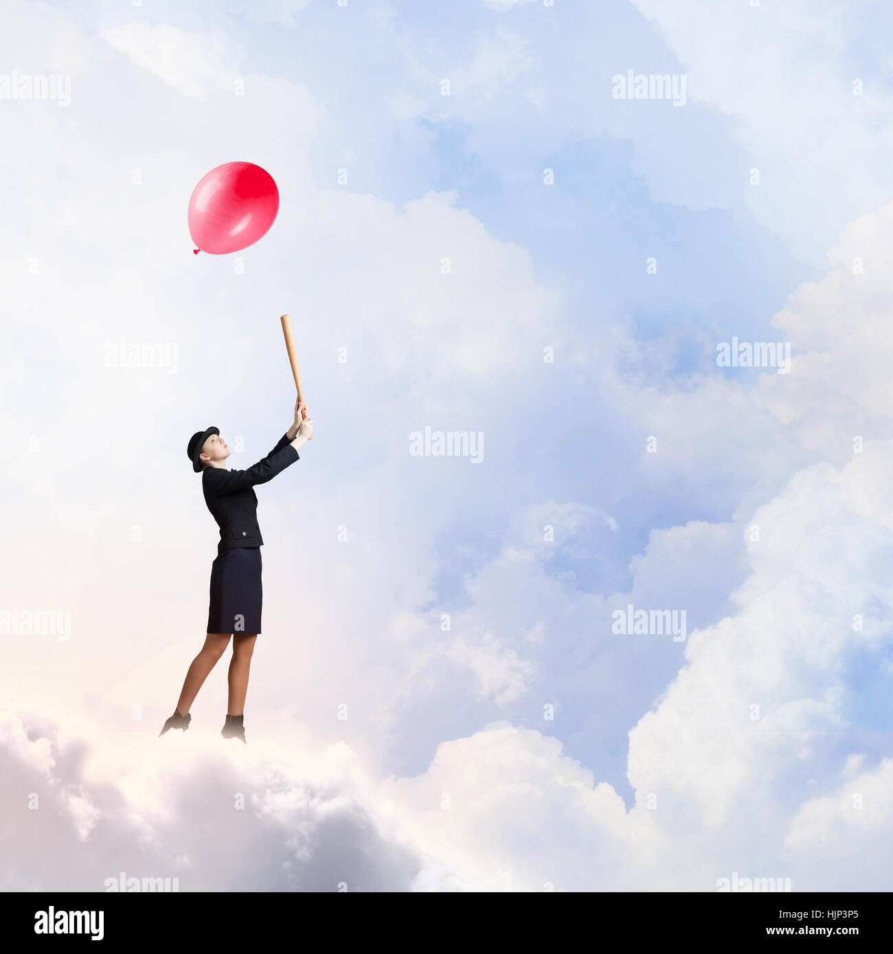 Business woman in suit hat hi-res stock photography and images - Alamy