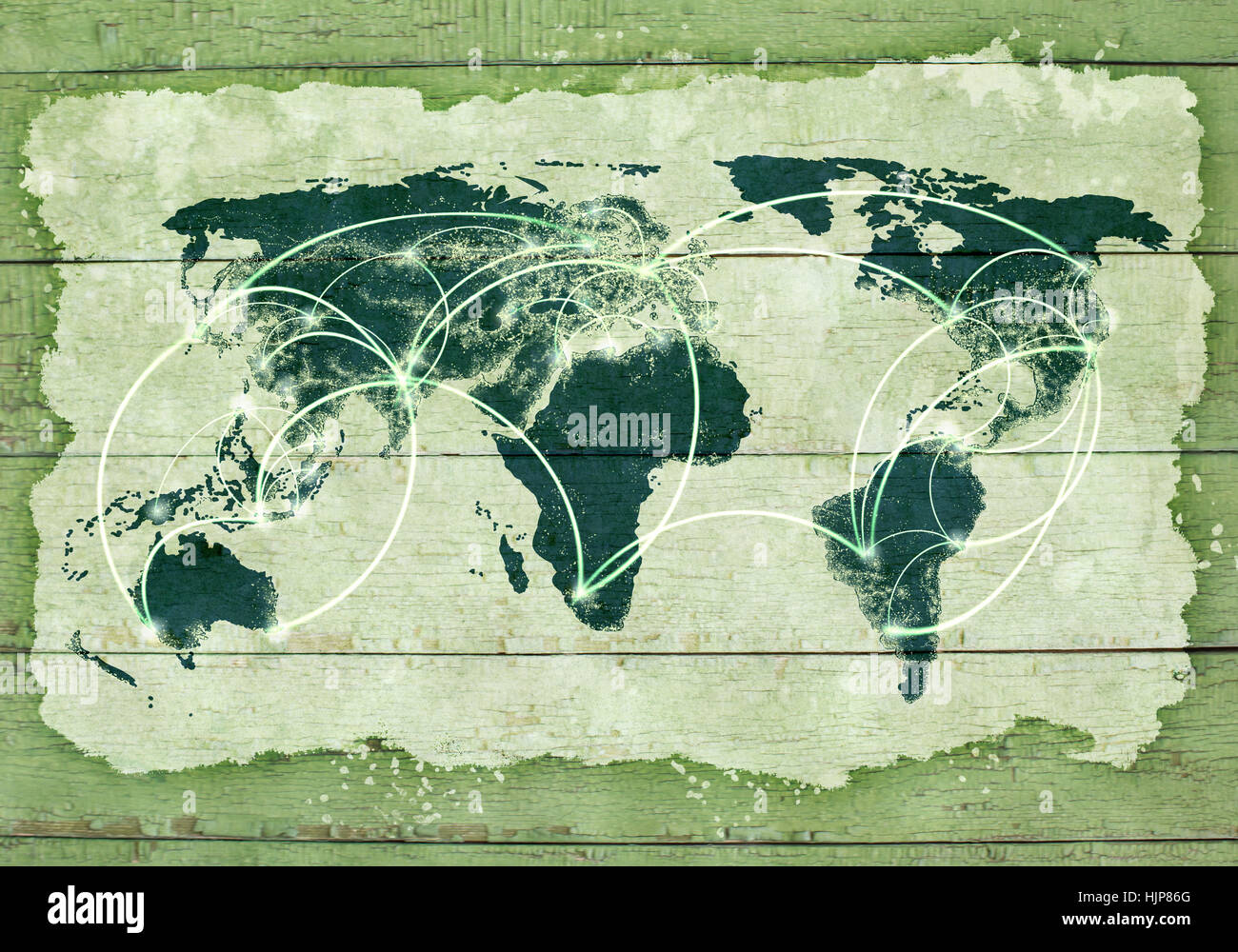 World map connecting lines data hi-res stock photography and images - Alamy