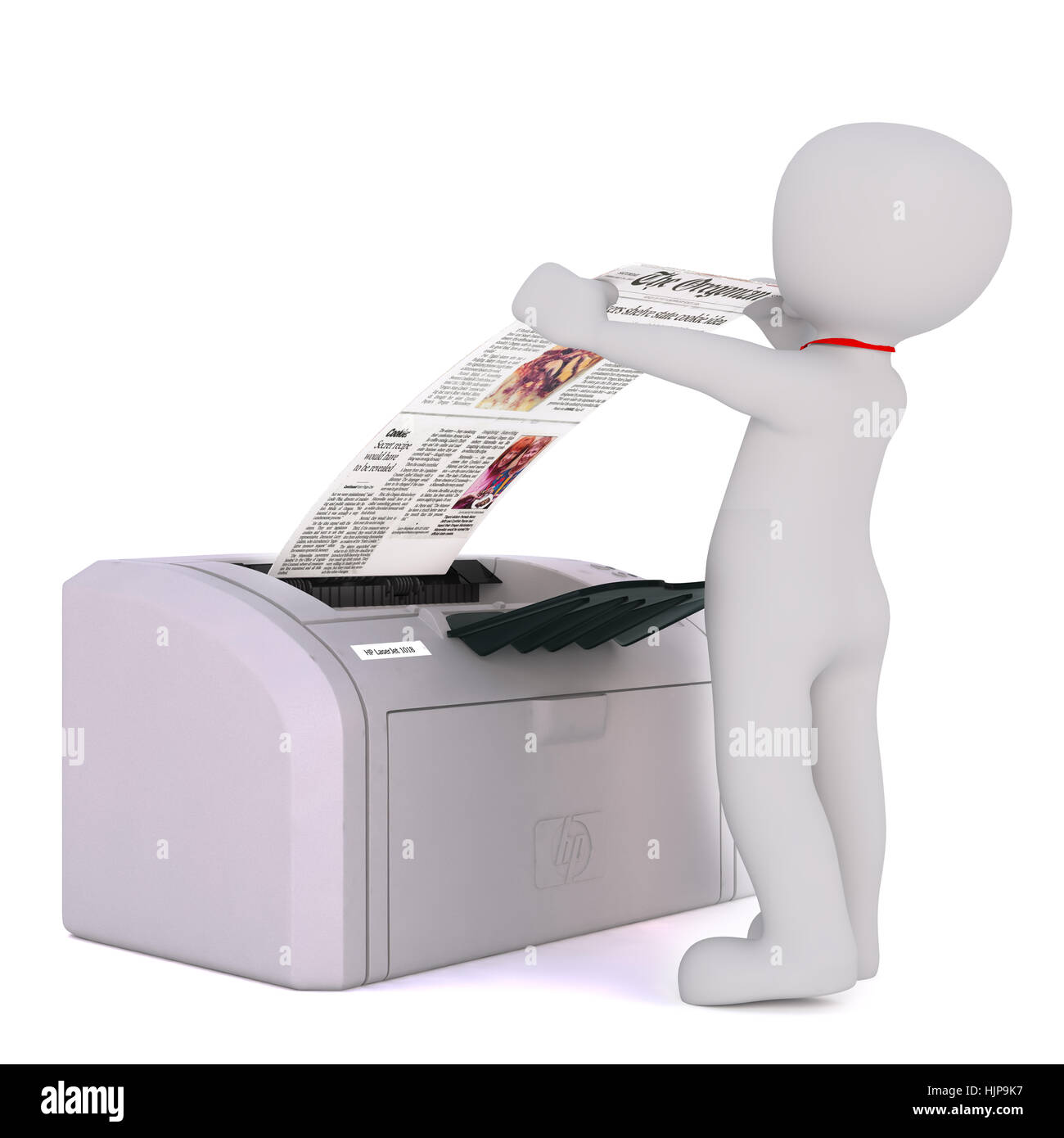 Generic Gray 3d Cartoon Figure Collecting Print Out from Large Oversize ...