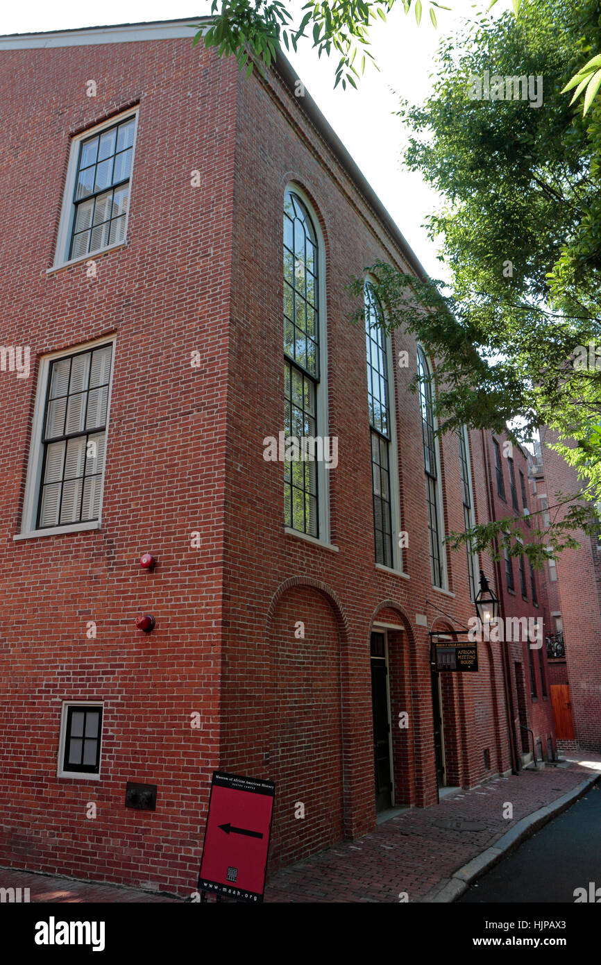The African Meeting House, Smith Street, Black Heritage Trail, Beacon Hill, Boston, Massachusetts, United States. Stock Photo