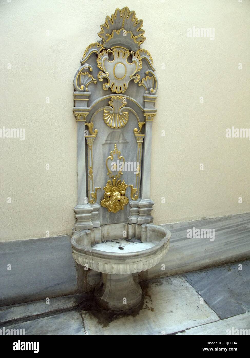 historical, antique, interior, wash, marble, ornament, golden, museum