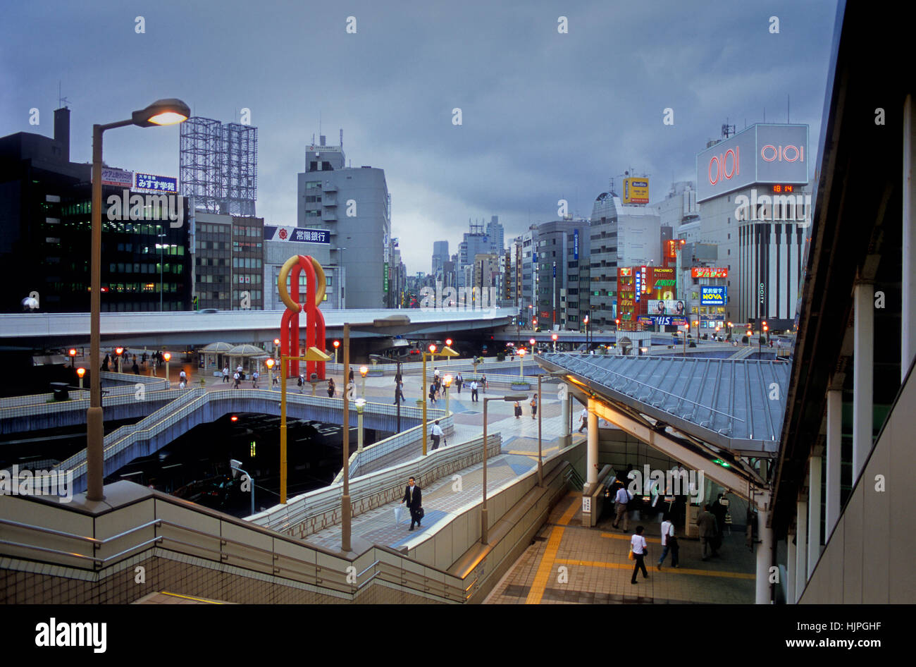 Ueno. Street near Ueno station (subway).Tokyo city, Japan, Asia Stock ...