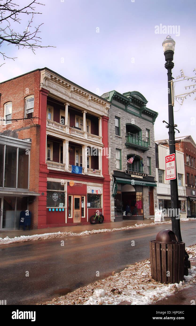 Saranac Lake , New York, USA. January 19, 2017. The beautiful small