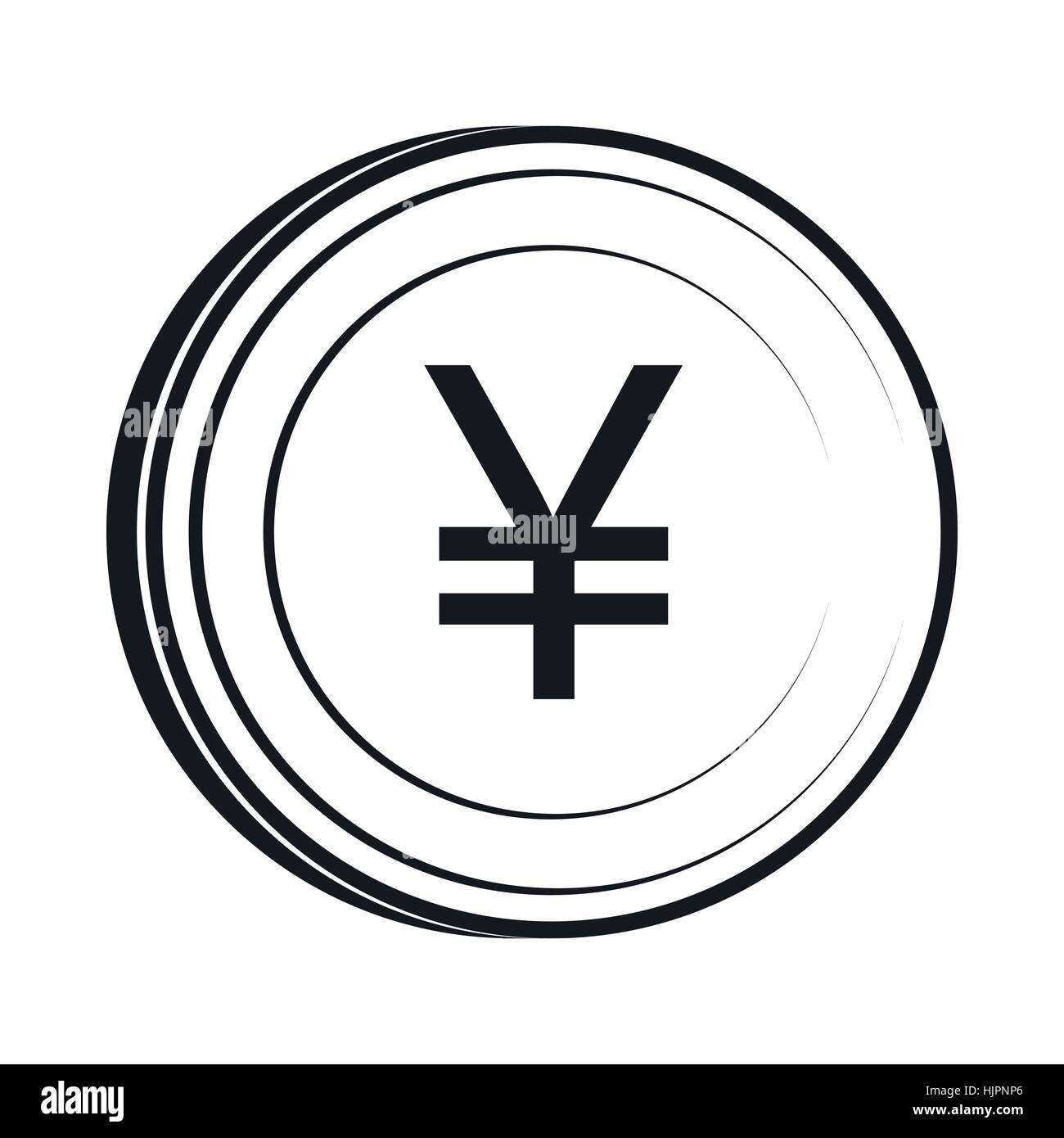 Yen icon in simple style isolated on white background Stock Vector ...