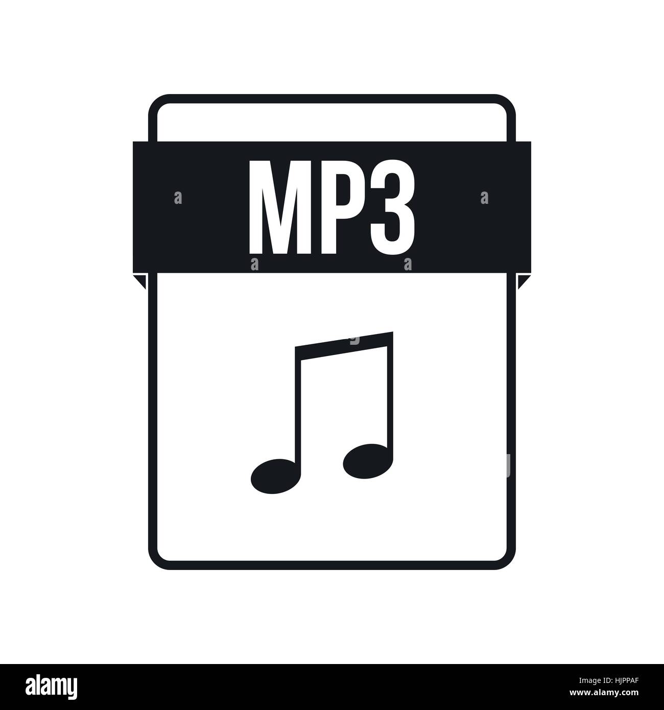 MP3 file icon in simple style on a white background Stock Vector Image ...