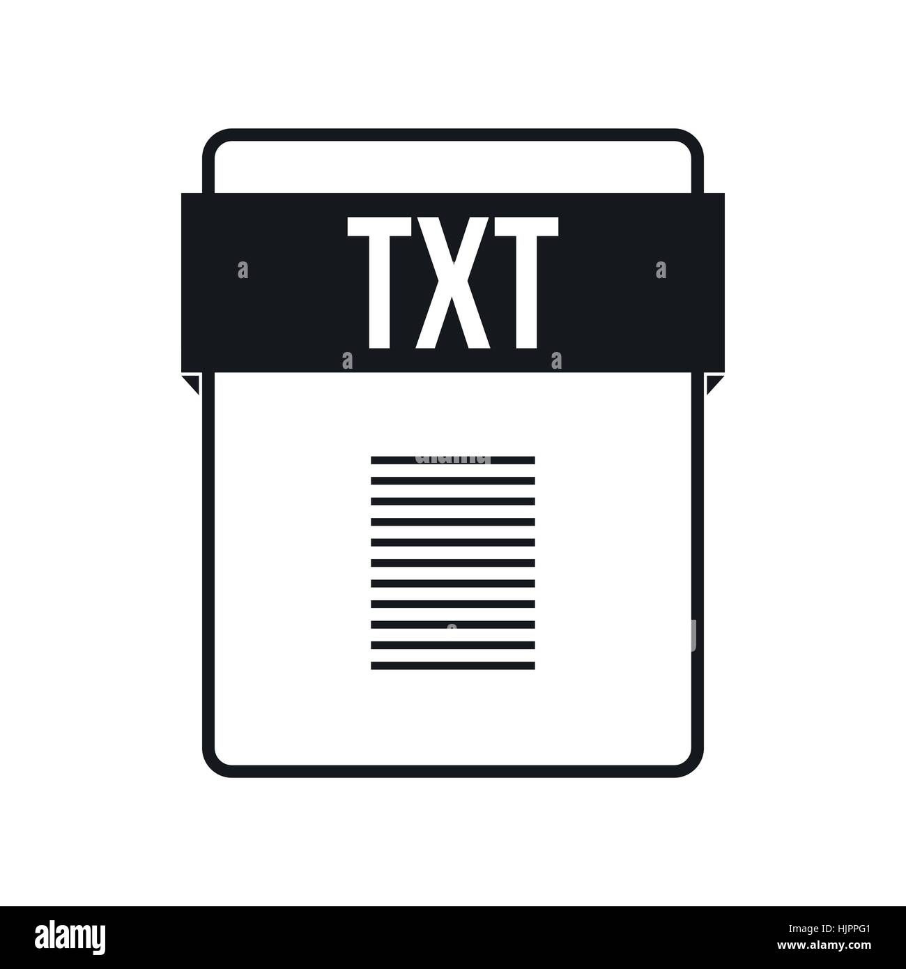 TXT file icon in simple style on a white background Stock Vector Image ...